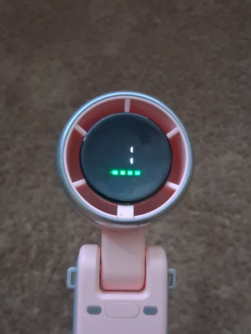Portable Pink Fan with LED Display